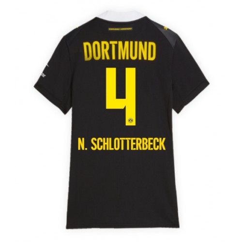 Dres Borussia Dortmund Nico Schlotterbeck #4 Gostujuci za Žensko 2026-27 Kratak Rukav